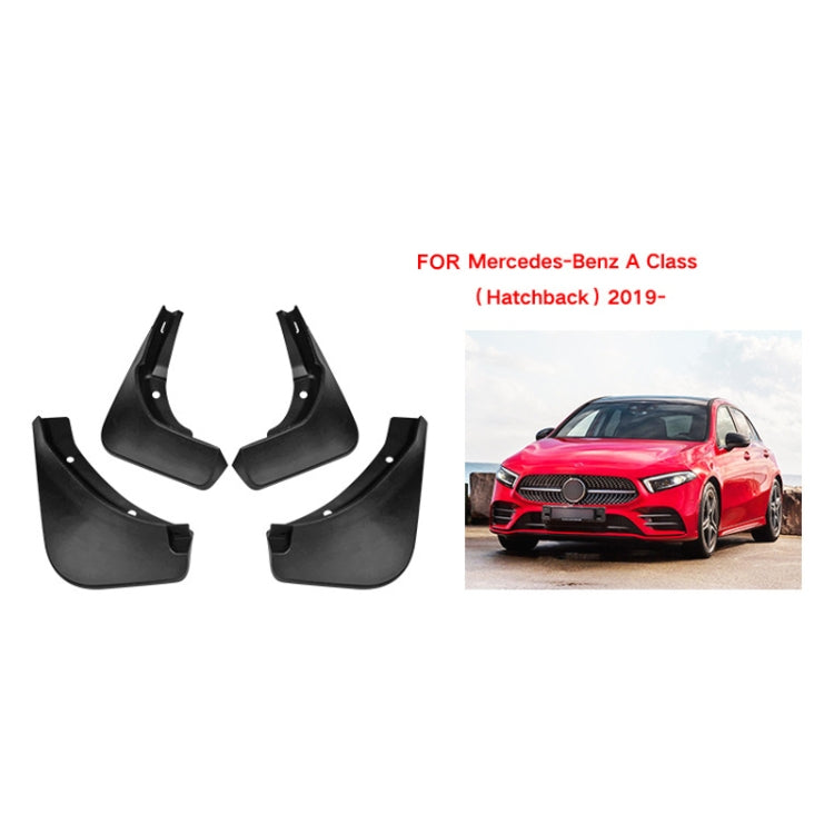 For Mercedes-Benz A-class Hatchback 2019-2022 4pcs/Set Car Auto Soft Plastic Splash Flaps Fender Guard, For Mercedes-Benz A-class Hatchback 2019-2022
