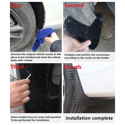 For Mercedes-Benz S-class Sport 2022 4pcs/Set Car Auto Soft Plastic Splash Flaps Fender Guard, For Mercedes-Benz S-class Sport 2022