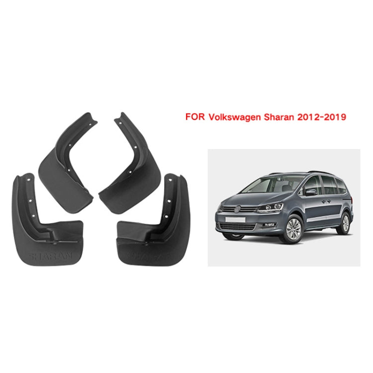 For Volkswagen Sharan 2012-2019 4pcs/Set Car Auto Soft Plastic Splash Flaps Fender Guard, For Volkswagen Sharan 2012-2019
