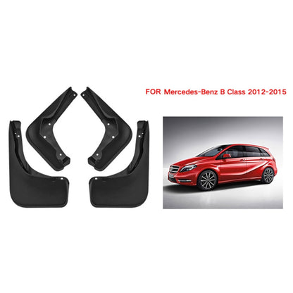 For Mercedes-Benz B-class 2012-2015 4pcs/Set Car Auto Soft Plastic Splash Flaps Fender Guard, For Mercedes-Benz B-class 2012-2015