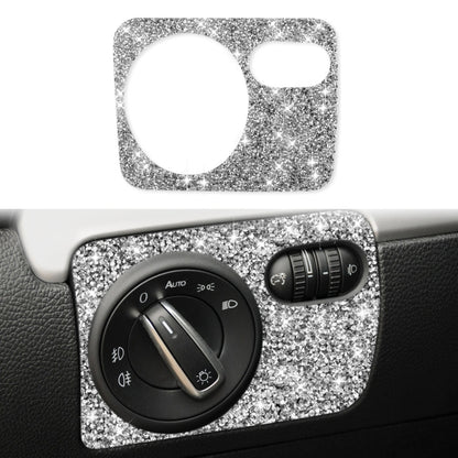 Car Headlight Diamond Decoration Cover Sticker for Volkswagen Golf 6 2008-2012, Left-hand Drive, Headlight, Left-hand Drive