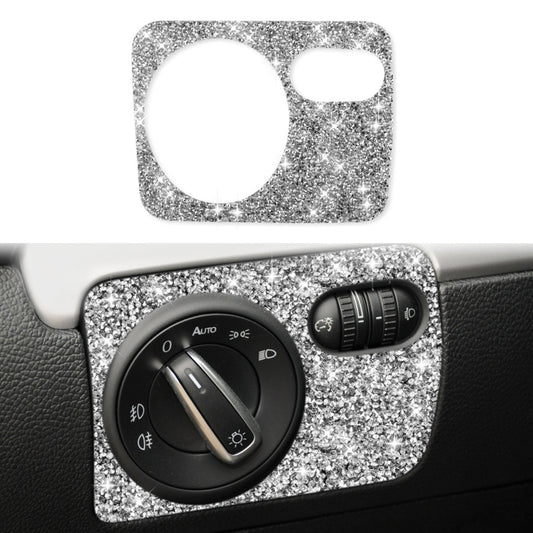 Car Headlight Diamond Decoration Cover Sticker for Volkswagen Golf 6 2008-2012, Left-hand Drive, Headlight, Left-hand Drive