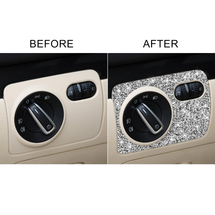 Car Headlight Diamond Decoration Cover Sticker for Volkswagen Golf 6 2008-2012, Left-hand Drive, Headlight, Left-hand Drive