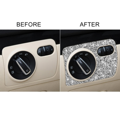 Car Headlight Diamond Decoration Cover Sticker for Volkswagen Golf 6 2008-2012, Left-hand Drive, Headlight, Left-hand Drive