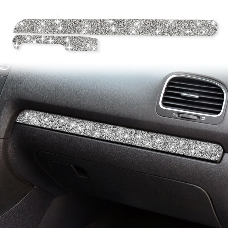 Car Central Control Diamond Decoration Cover Sticker for Volkswagen Golf 6 2008-2012, Left-hand Drive, Central Control, Left-hand Drive