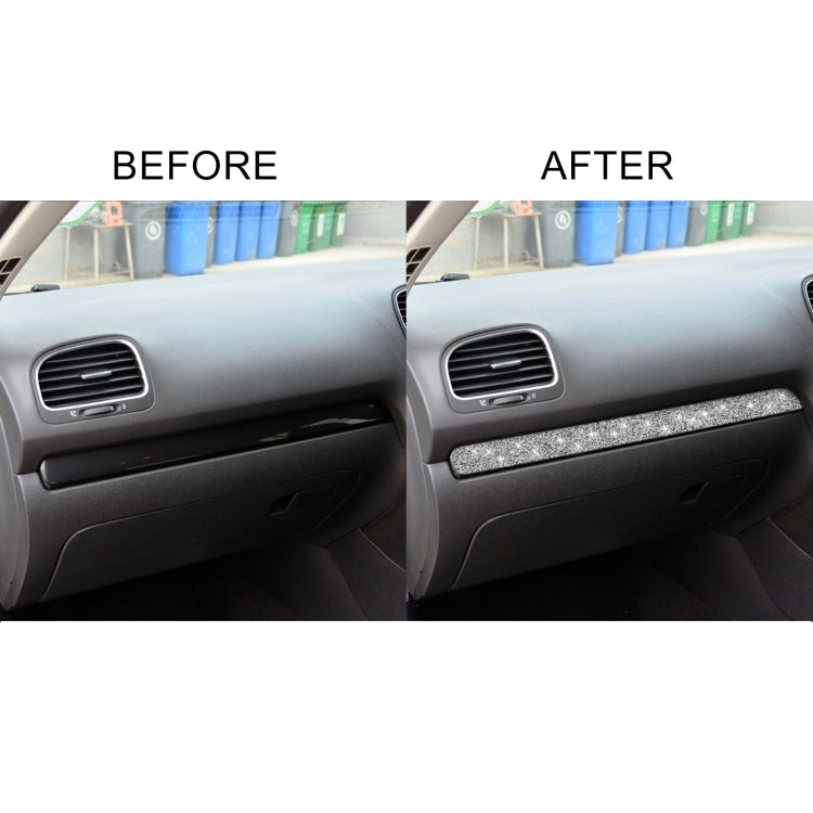 Car Central Control Diamond Decoration Cover Sticker for Volkswagen Golf 6 2008-2012, Right-hand Drive, Central Control, Right-hand Drive