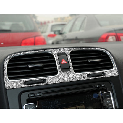 Car Middle Air Outlet Diamond Decoration Cover Sticker for Volkswagen Golf 6 2008-2012, Left and Right Drive, Middle Air Outlet