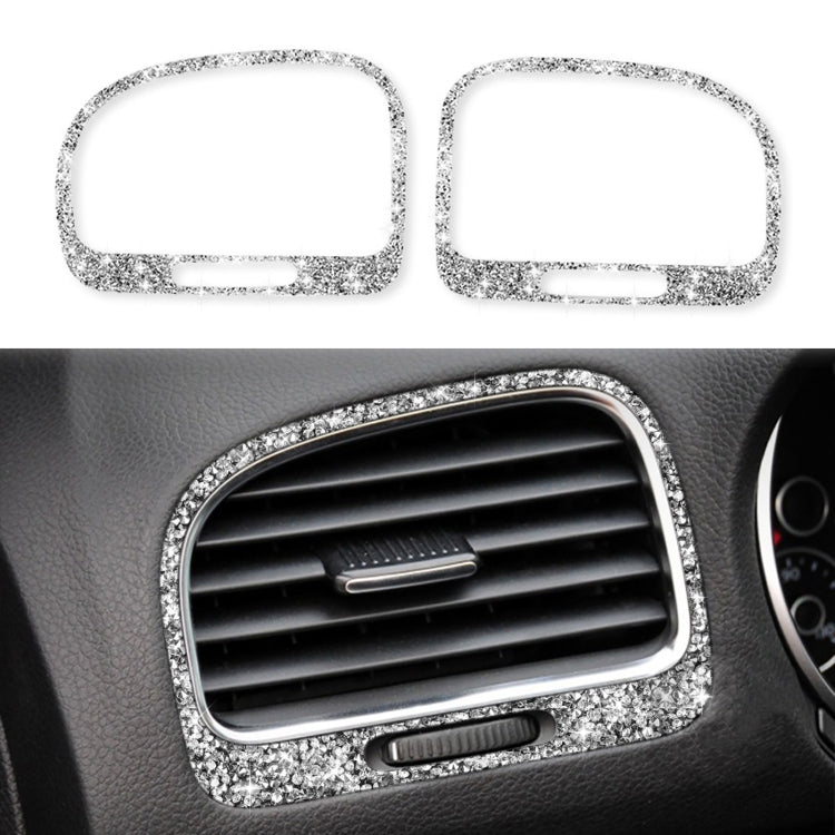 Car Left and Right Air Outlet Diamond Decoration Cover Sticker for Volkswagen Golf 6 2008-2012, Left and Right Drive, Left and Right Air Outlet