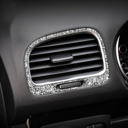 Car Left and Right Air Outlet Diamond Decoration Cover Sticker for Volkswagen Golf 6 2008-2012, Left and Right Drive, Left and Right Air Outlet