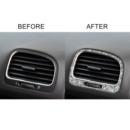 Car Left and Right Air Outlet Diamond Decoration Cover Sticker for Volkswagen Golf 6 2008-2012, Left and Right Drive, Left and Right Air Outlet