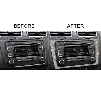 Car CD Panel Diamond Decoration Cover Sticker for Volkswagen Golf 6 2008-2012, Left and Right Drive, CD Panel