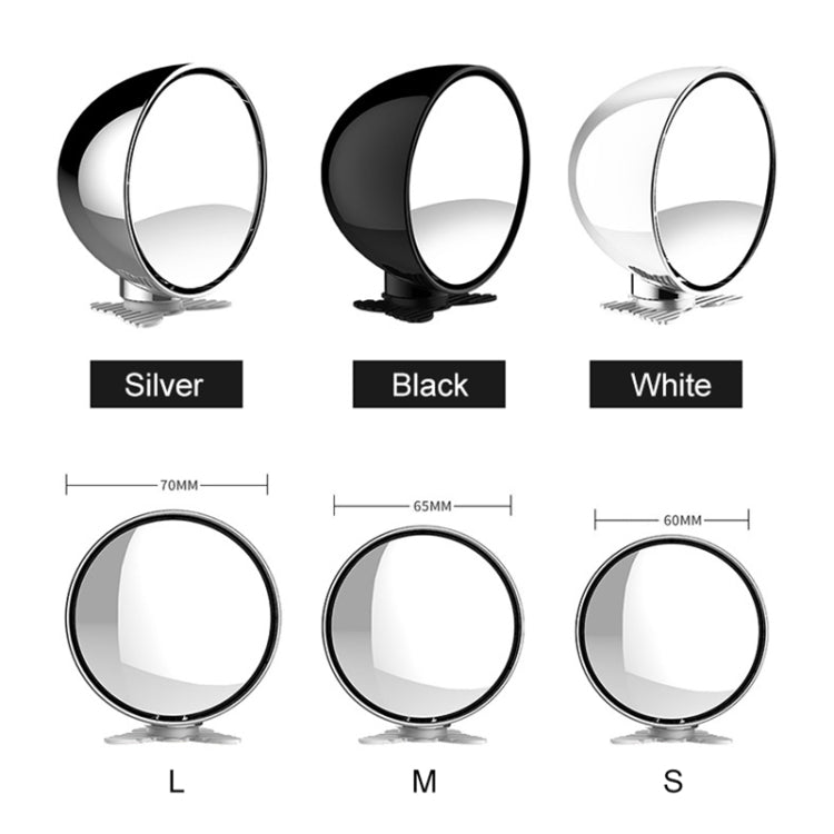 3R-043 Auxiliary Rear View Mirror Car Adjustable Blind Spot Mirror Wide Angle Auxiliary  Side Mirror, Diameter: 60mm, 3R-043 (Black), 3R-043 (Silver), 3R-043 (White)