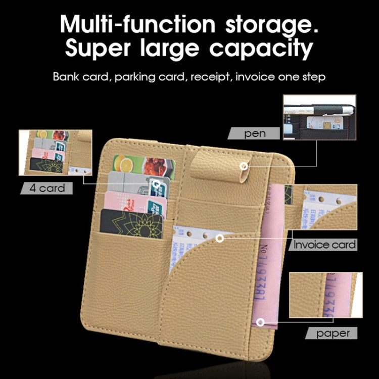 Car Multifunctional Sun Visor Card Holder Bill Storage Card Bag, Card Holder