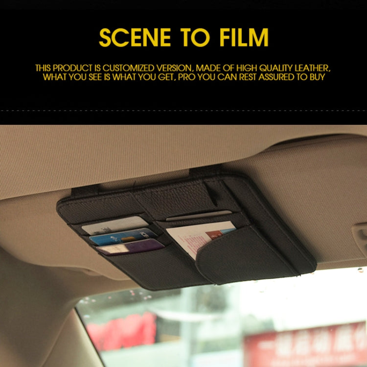 Car Multifunctional Sun Visor Card Holder Bill Storage Card Bag, Card Holder