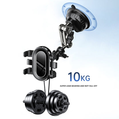 Car Universal Overhead Camera Suction Cup Phone Holder, Short Style with Bluetooth Remote Control, with Bluetooth Remote Control