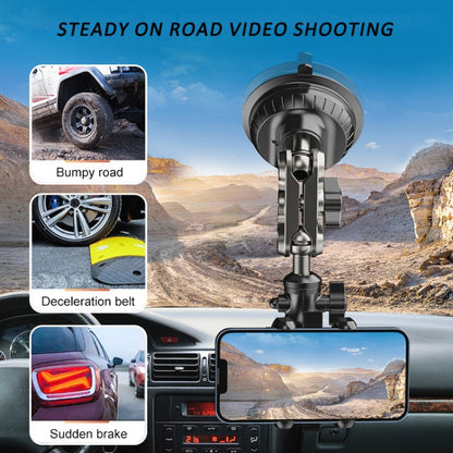 Car Universal Overhead Camera Suction Cup Phone Holder, Short Style with Bluetooth Remote Control, with Bluetooth Remote Control