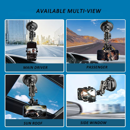 Car Universal Overhead Camera Suction Cup Phone Holder, Short Style with Bluetooth Remote Control, with Bluetooth Remote Control