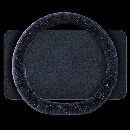 D Style Car Universal Self Heating Plush Warm Anti-skid Steering Wheel Cover, Diameter: 38cm, D Style