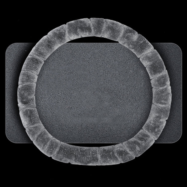 D Style Car Universal Self Heating Plush Warm Anti-skid Steering Wheel Cover, Diameter: 38cm, D Style