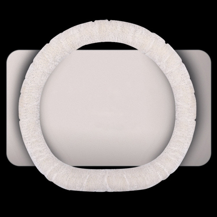 D Style Car Universal Self Heating Plush Warm Anti-skid Steering Wheel Cover, Diameter: 38cm, D Style