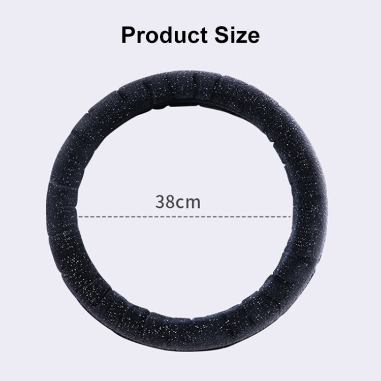 D Style Car Universal Self Heating Plush Warm Anti-skid Steering Wheel Cover, Diameter: 38cm, D Style