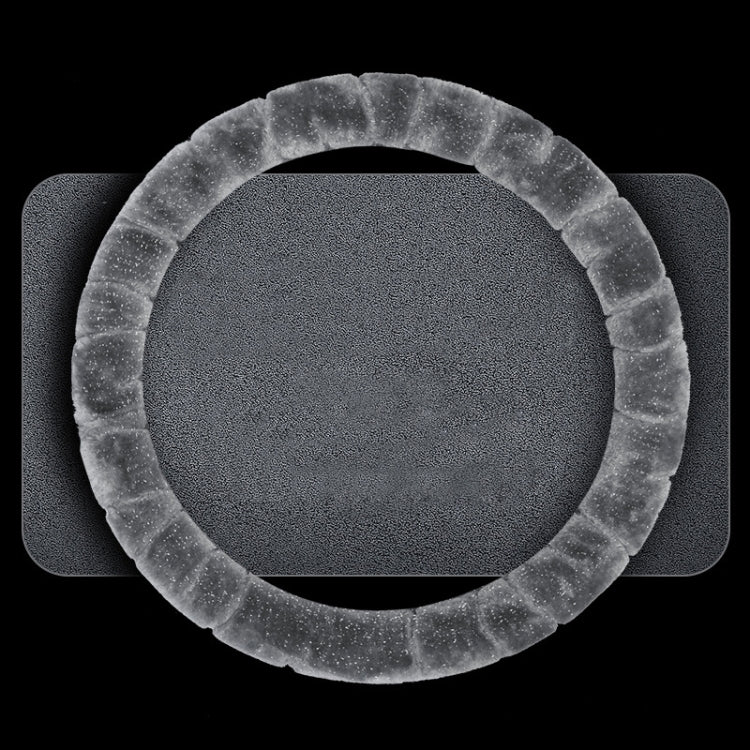 Round Style Car Universal Self Heating Plush Warm Anti-skid Steering Wheel Cover, Diameter: 38cm, Round Style