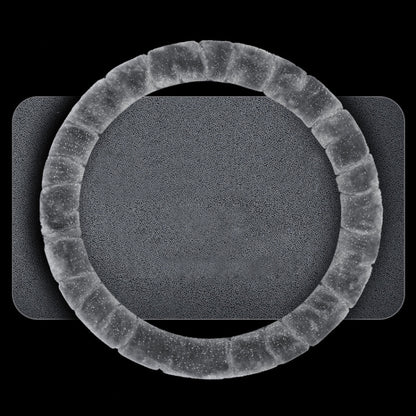 Round Style Car Universal Self Heating Plush Warm Anti-skid Steering Wheel Cover, Diameter: 38cm, Round Style