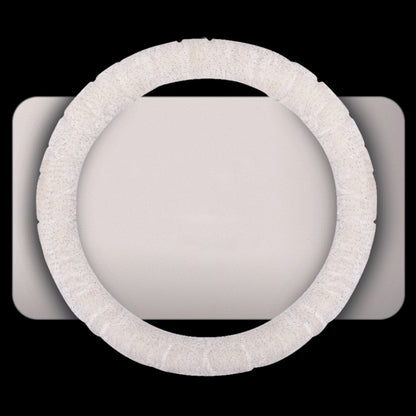 Round Style Car Universal Self Heating Plush Warm Anti-skid Steering Wheel Cover, Diameter: 38cm, Round Style