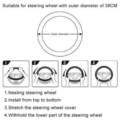 D Style Car Universal Cartoon Pattern Plush Warm Anti-skid Steering Wheel Cover, Diameter: 38cm, D Style