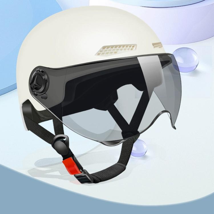 BY-1292 Unisex Motorcycle Frosted Protective Short Mirror Half Helmet