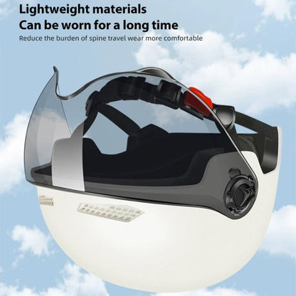 BY-1292 Unisex Motorcycle Frosted Protective Short Mirror Half Helmet