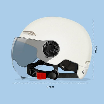 BY-1292 Unisex Motorcycle Frosted Protective Short Mirror Half Helmet