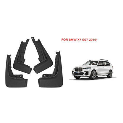 For BMW X7 2019-2023 4pcs/Set Car Auto Soft Plastic Splash Flaps Fender Guard without Pedals, For BMW X7 2019-2023