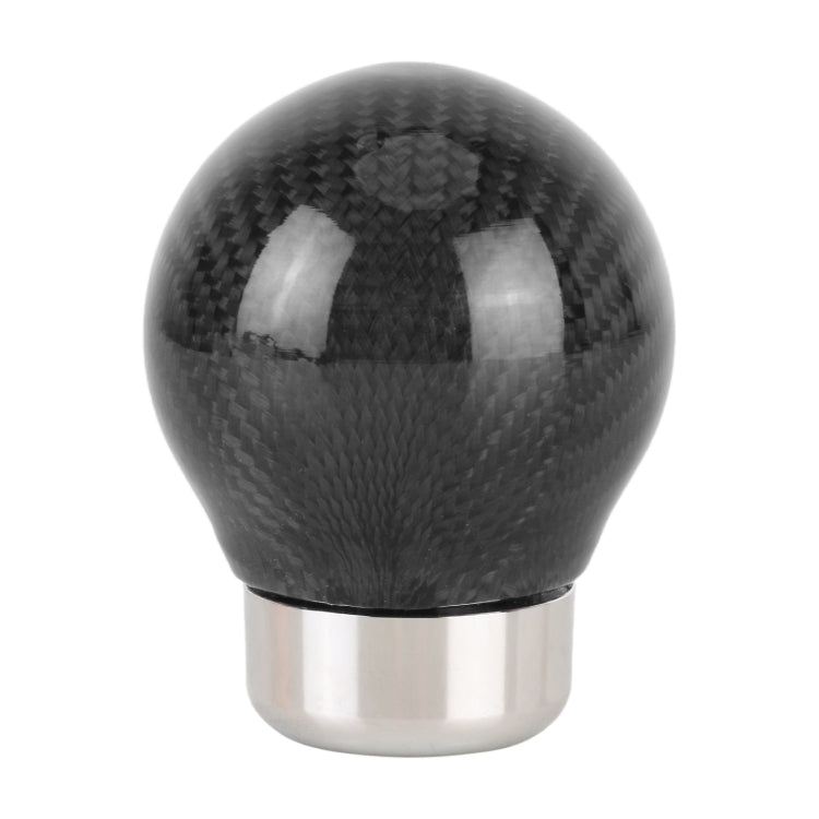 Car Carbon Fiber Pattern Gear Shift Knob Round Modified Gear Shift Head