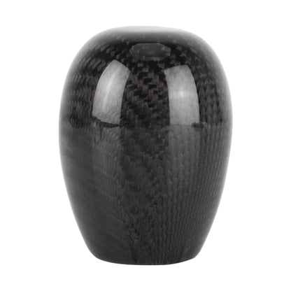 Car Carbon Fiber Pattern Gear Shift Knob Short Style Duck Egg Type Automatic Gear Head