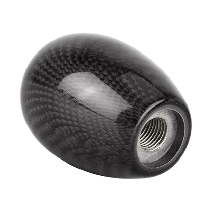 Car Carbon Fiber Pattern Gear Shift Knob Short Style Duck Egg Type Automatic Gear Head