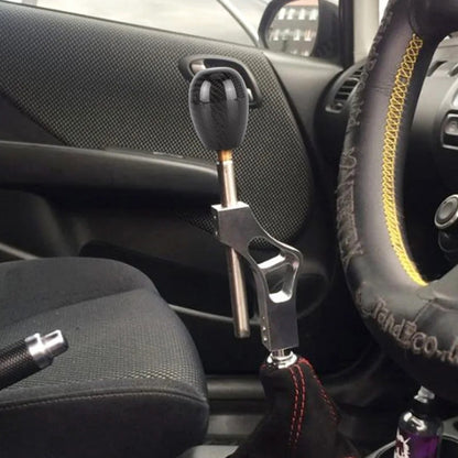 Car Carbon Fiber Pattern Gear Shift Knob Short Style Duck Egg Type Automatic Gear Head