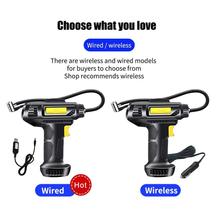 Car Portable Mini Wired Digital Display Tire Inflator Pump, Wired Digital Display