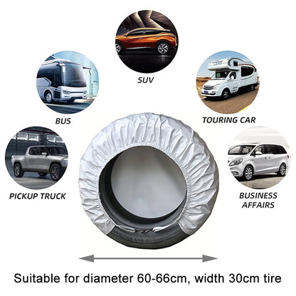 4pcs / Set Car Tire 420D Oxford Cloth Protective Cover, Diameter: 60-66cm, Width: 30cm, 60-66cm