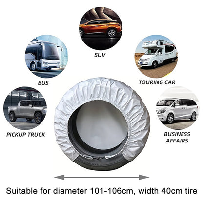 4pcs / Set Car Tire 420D Oxford Cloth Protective Cover, Diameter: 101-106cm, Width: 40cm, 101-106cm