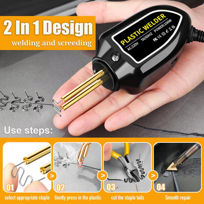 Hot Stapler Plastic Welding Machine Car Bumper Repair Kit Plier, EU Plug, EU Plug