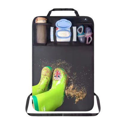 Car Rear Seat Oxford Cloth Storage Bag Car Seat Back Anti-kick Pad, Car Seat Back Anti-kick Pad