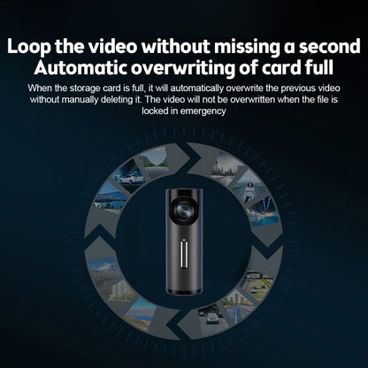 Car 1080P HD WiFi Driving Recorder, Supports Mobile APP Link & Automatic Loop Recording, Car WiFi Driving Recorder