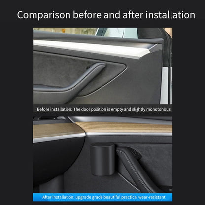 For Tesla Model Y / 3 4pcs / Set Car Door Water Cup Storage Holder, 4pcs / Set