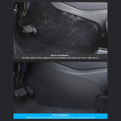 For Tesla Model Y 2pcs / Set Car Center Console Inside Leather Anti-kick Pad, Center Console Inside Anti-kick Pad