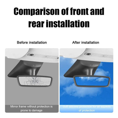 For Tesla Model 3 / Y Car Interior Rearview Mirror Silicone Protective Cover