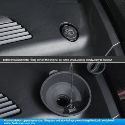 For Tesla Model 3 / Y Car Hood Wiper Water Protection Funnel Glass Water Filling Port Funnel, Glass Water Filling Port Funnel