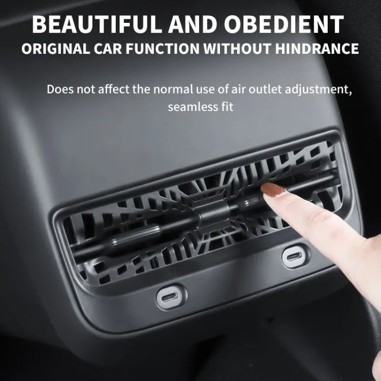 For Tesla Model Y 2021-2023 Car Rear Air Conditioning Outlet Protective Cover, Air Conditioning Outlet Protective Cover