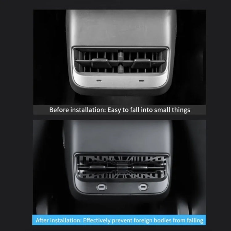 For Tesla Model Y 2021-2023 Car Rear Air Conditioning Outlet Protective Cover, Air Conditioning Outlet Protective Cover