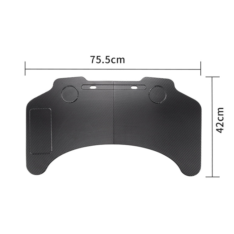 For Tesla Model 3 / Y Car Portable Folding Carbon Fiber Pattern Steering Wheel Table, Carbon Fiber Pattern Table